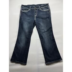 Cowgirl Tuff Co. Women's Indigo Bootcut Blue Denim Jeans - Size 32x24.5 *READ*